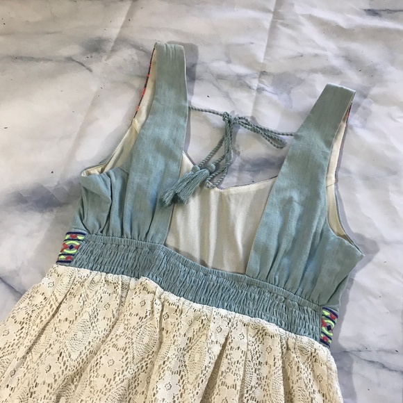 Flying Tomato Lace & Chambray Geometric Dress - Picture 8 of 8